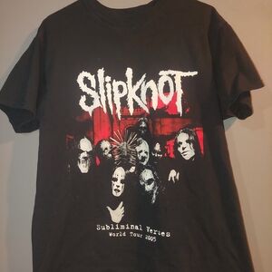 Slipknot Subliminal Verses Black Graphic T-Shirt